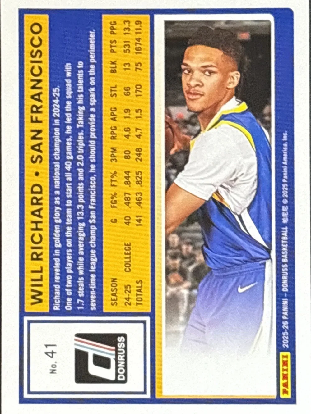 Panini trading card